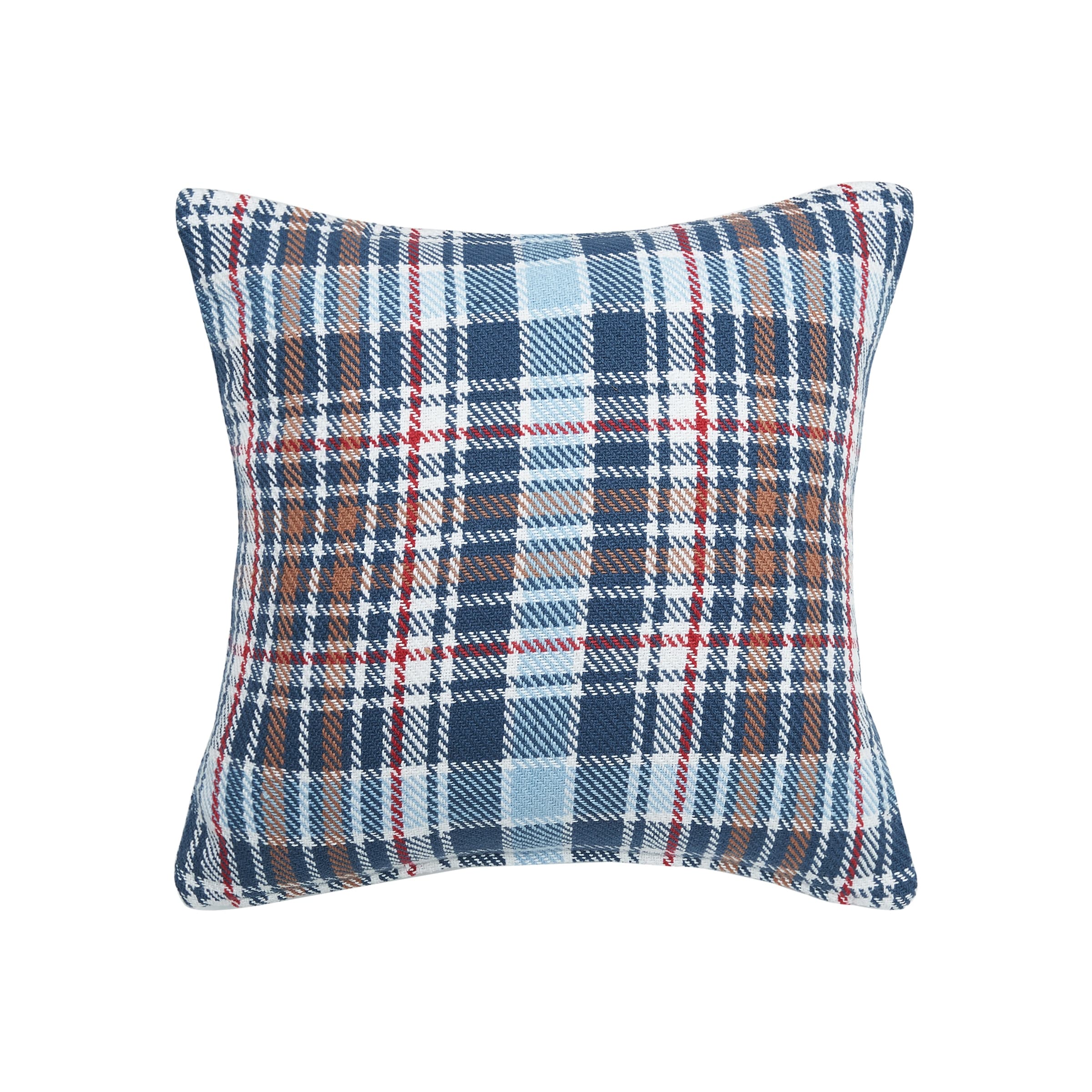 18" x 18" Lawson Lake Plaid Woven Throw Pillow