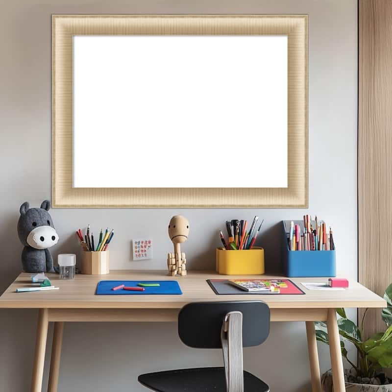 Amanti Art Elegant Brushed Honey Framed Dry Erase Magnetic Board