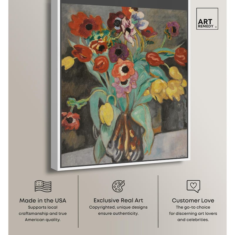 Valtat Anemones Tulipes Canvas by Art Remedy