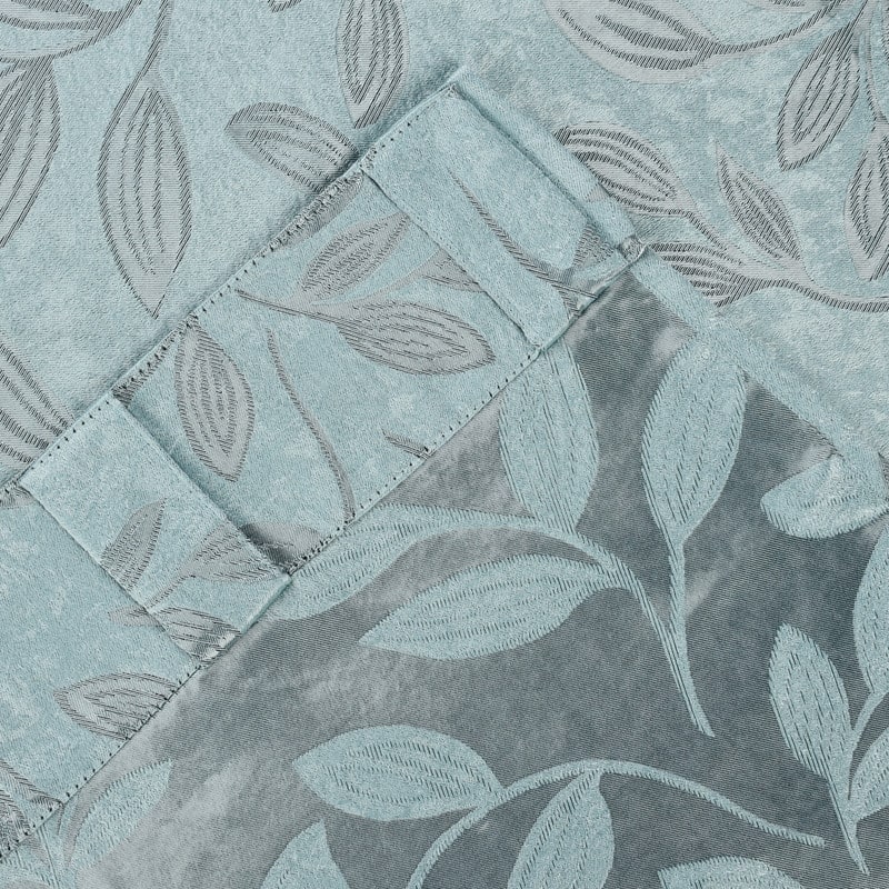 Superior Leaves Machine Washable Room Darkening Curtains with Back Tabs, Set of 2