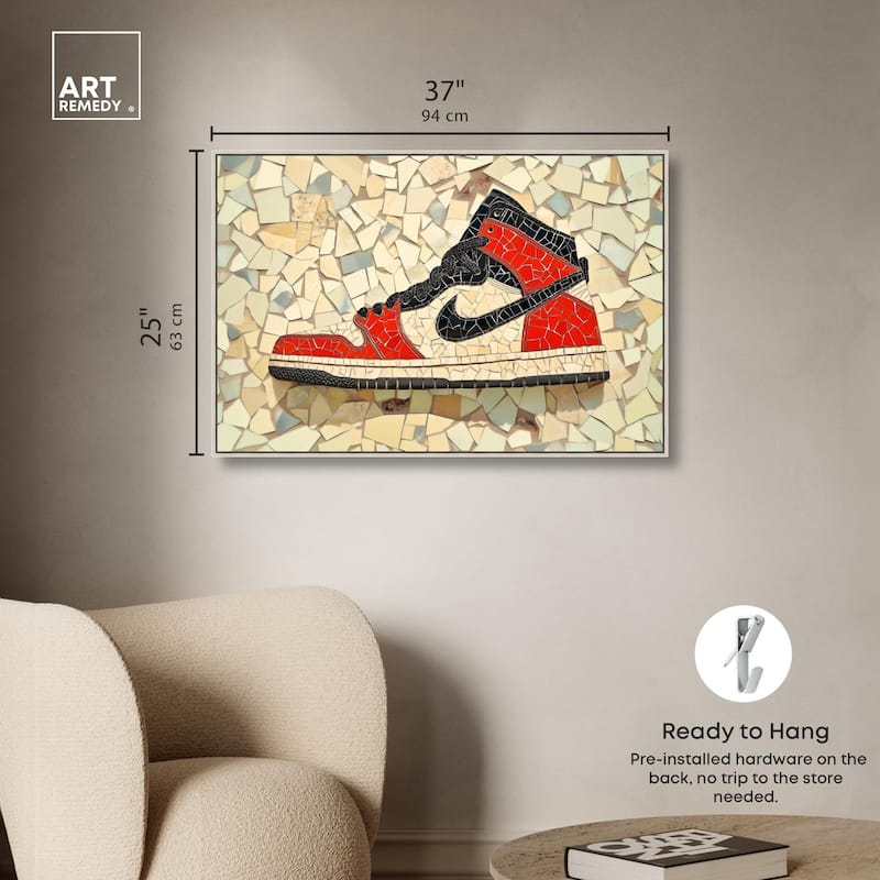 Mosaic Sneaker Canvas by Art Remedy