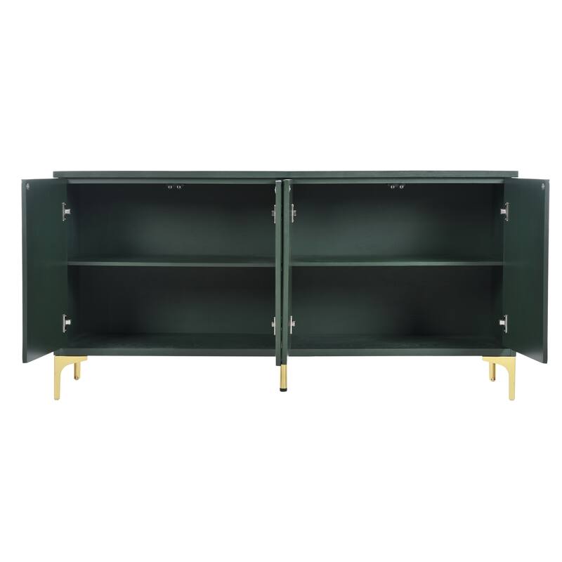 Modern light luxury style 60"L Large Storage Space Sideboard with 4 Doors and Rebound Device for Living Room and Entryway