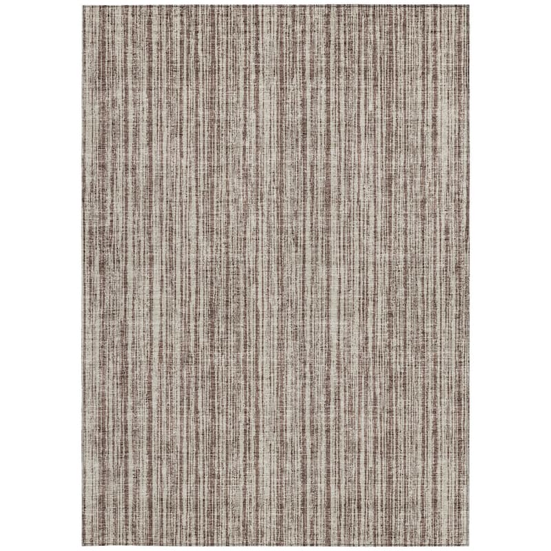 HomeRoots Striped Transitional Rectangle Outdoor Rug
