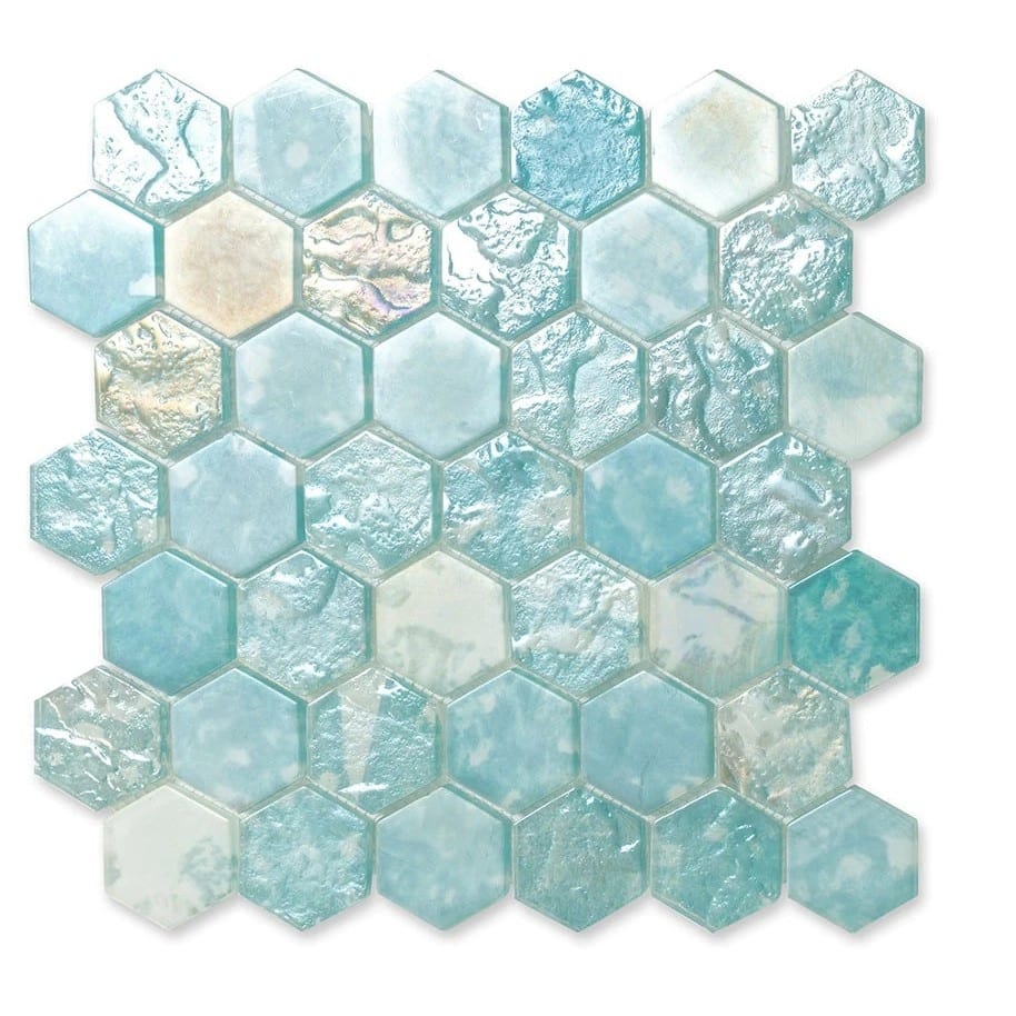 Apollo tile 12" x 12" Verre Matte Aqua Glass Tile (9.6 sq ft/case) - 10 Pack