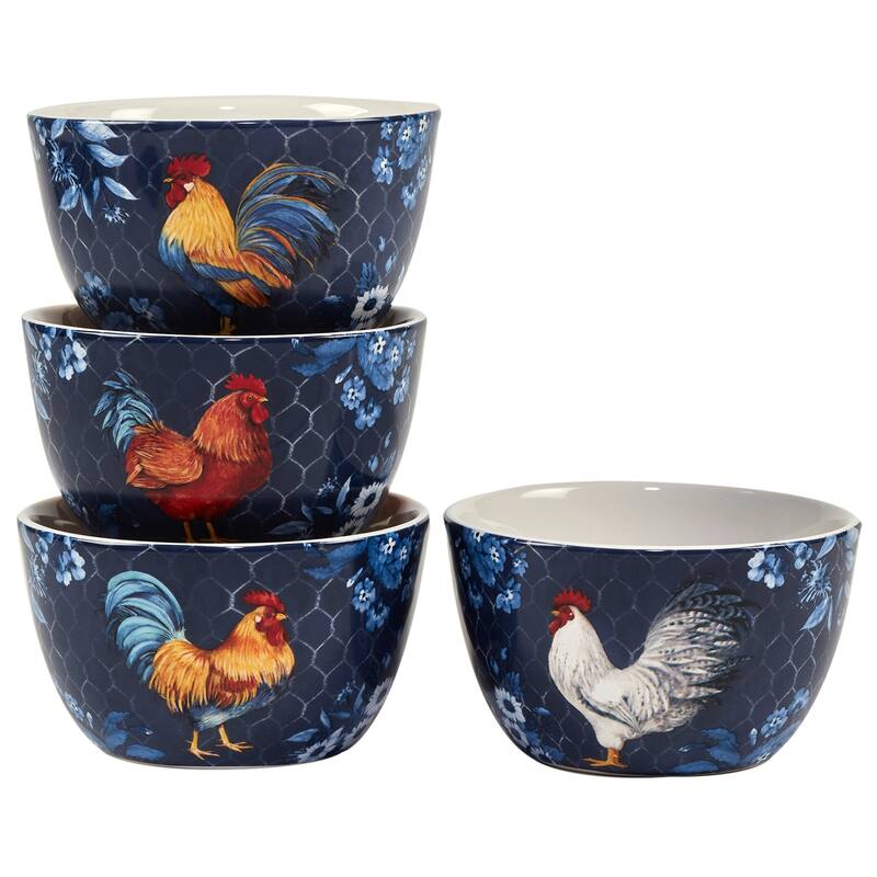 Certified International Indigo Rooster 16-piece Dinnerware Set, Service for 4