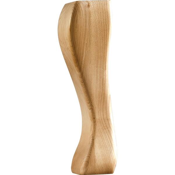 slide 1 of 1, Hardware Resources Foot with Queen Anne Styling, 8"H x 2-1/4"W x Natural Oak