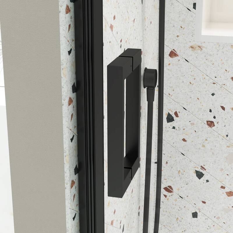 56"-60"W x 58"H Bathtub door with high quality stainless steel handle