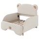 preview thumbnail 7 of 10, Twin XL Size Stretchable Vaulted Sofa Bed Daybed with Bear-Shaped Headboard