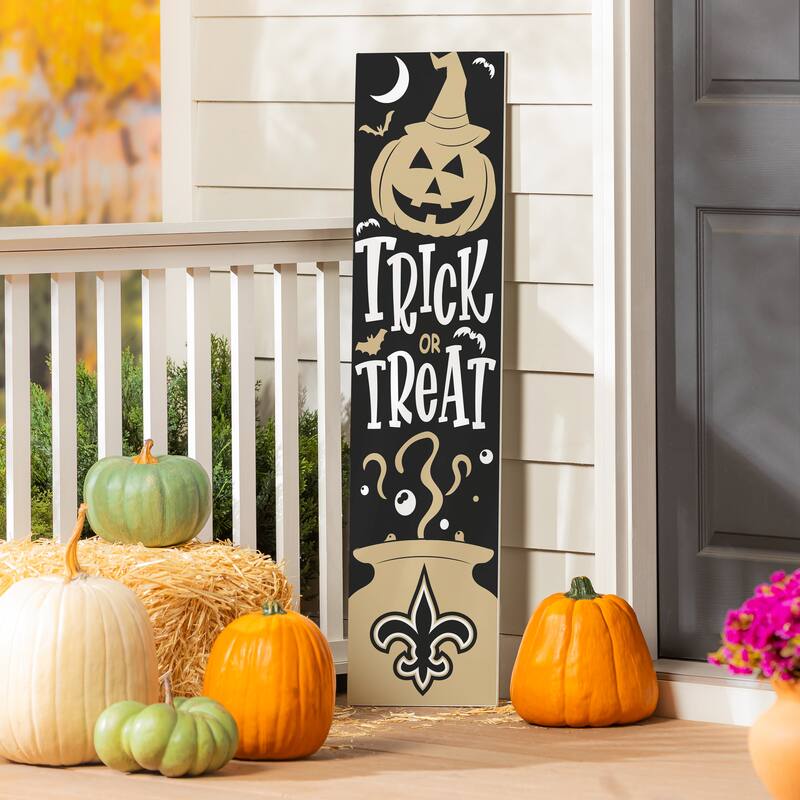 47" Double Sided Seasonal Porch Leaner, New Orleans Saints - 47" x 11.25" - Halloween