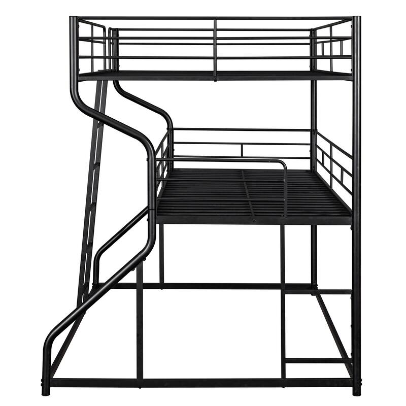 Full XL/Twin XL/Queen Triple Bunk Bed 3 in 1 Metal Heavy Duty Bedframe