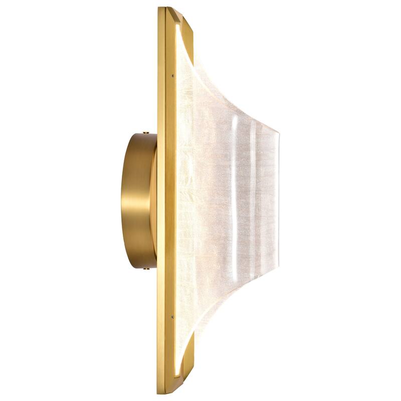 Idris LED 1 Light Wall Sconce Vintage Brass Finish Light Guide Panels - Vintage Brass