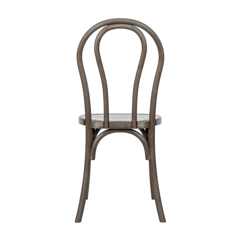 Indoor/Outdoor Commercial Grade Wood Look Resin Thonet Style Chair - 16.5"W x 19.25"D x 36"H