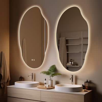 Wallbeyond 3-Tone Modern Style Frameless Rectangular LED Wall Mirror