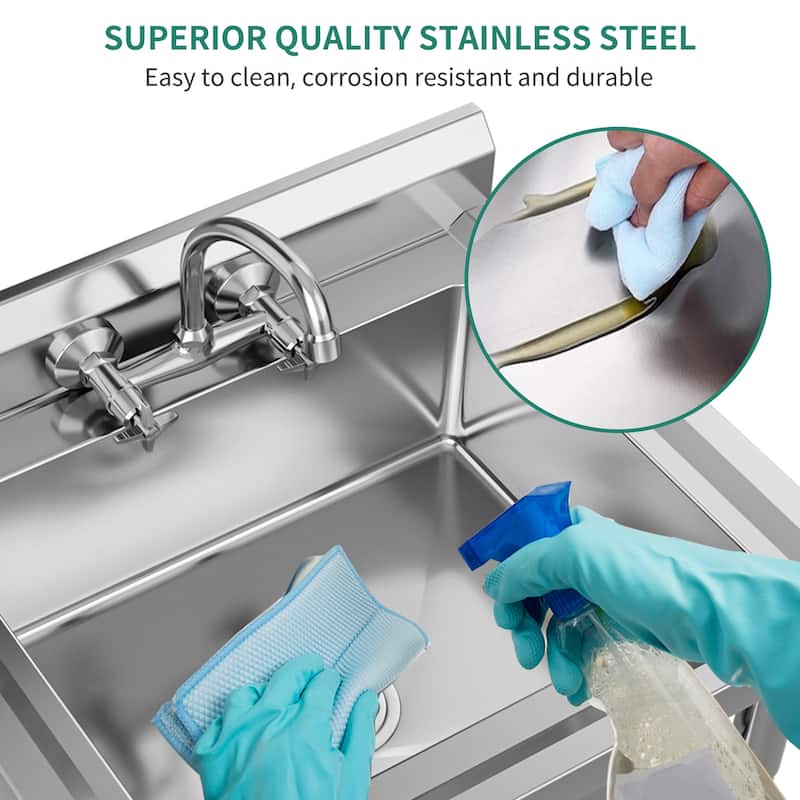 Commercial Stainless Laundry Sink Restaurant Kitchen Prep & Utility Sink