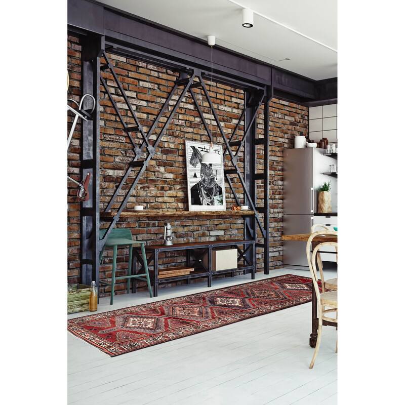 ECARPETGALLERY Hand-knotted Konya Anatolian Red Wool Rug - 3'7 x 11'6