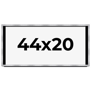 44x20 Shadow Box Frame Silver | 1.375 Inches Deep Real Wood - Bed Bath ...