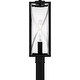 preview thumbnail 4 of 6, Zarah 1-Light Matte Black Outdoor Post Lantern