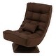 preview thumbnail 2 of 28, Costway 360° Swivel Floor Chair 5-Level Adjustable Lazy Chair w/ - See Details Brown