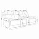 preview thumbnail 9 of 7, 107" Wide Genuine Leather 3-seat Recliner Sofa Reclining Sofa Couches for Living Room with Storage Console, Adjustable Headrest