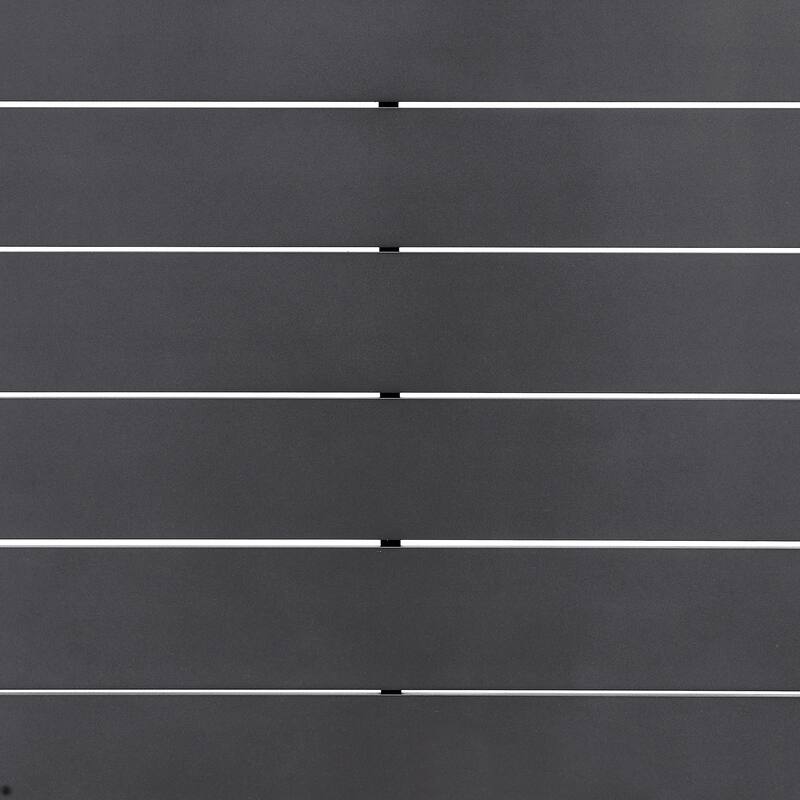 Argiope Outdoor Patio 5-Piece Dining Table Set in Aluminum with Grey Cushions