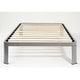 preview thumbnail 4 of 4, Twin size Luna Metal Platform Bed Frame with Wood Slats