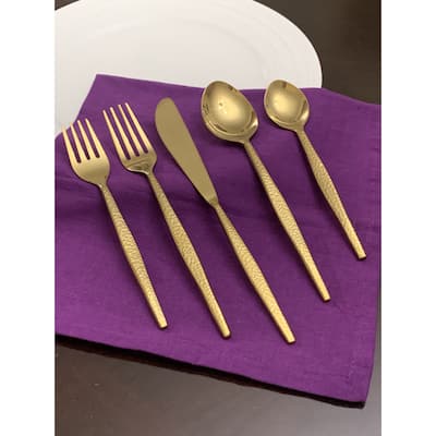 Vibhsa 20 Piece Gold Flatware Set, Service for 4