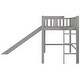 preview thumbnail 21 of 24, White Twin Low Loft Bed with Removable Slide and Vertical Ladder