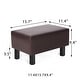 preview thumbnail 5 of 32, Adeco Footstool Ottoman Faux Leather Foot Rest Stool