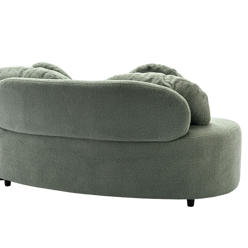 103.9" Modern Living Room Sofa Lamb Velvet Upholstered Couch Furniture for Home