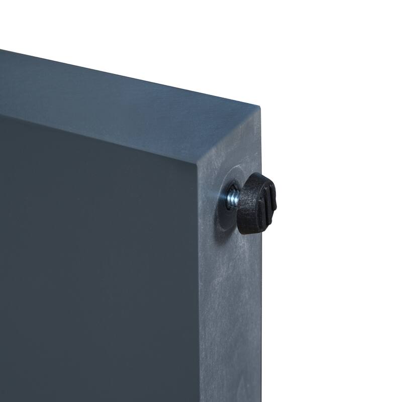 Farmhouse Rustic Entryway Table Curved Console Table with 2 Drawers, for Entryway, Hallway, Living Room, Navy