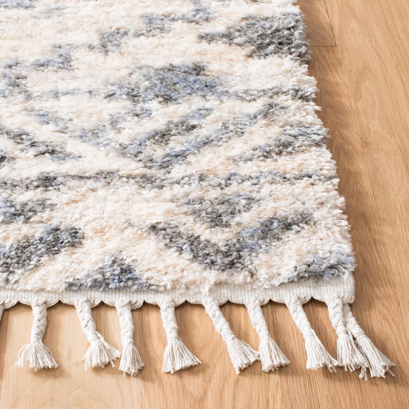SAFAVIEH Berber Fringe Kavitha Mai Trellis Rug