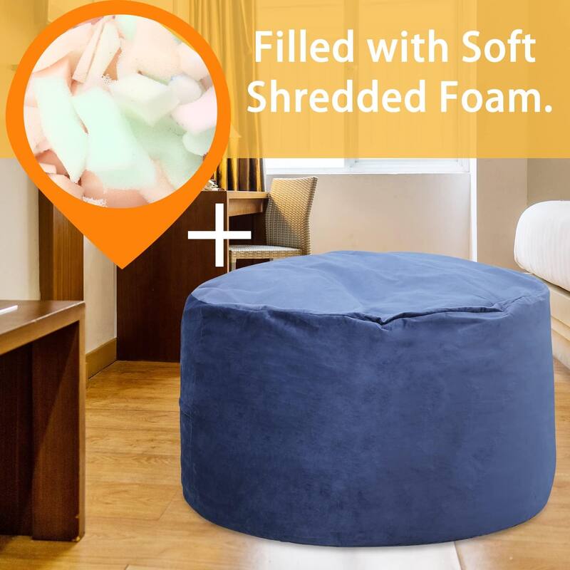 Oversized 48" Bean Bag Chair with Memory Foam