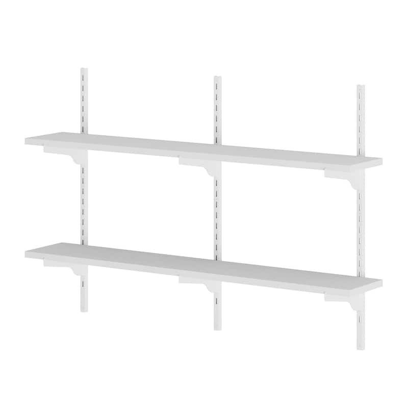 Adjustable Shelf, 36 inch Floating Shelves, Wooden Closet Shelves, Kitchen Shelving, Pantry Shelves, Wall Mounted, Tier Options