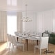 preview thumbnail 2 of 12, Hunter Xidane Metal and Glass Orb Chandelier - Entry, Kitchen or Dining Room Table, Bedroom - Mid-Century Modern, Transitional