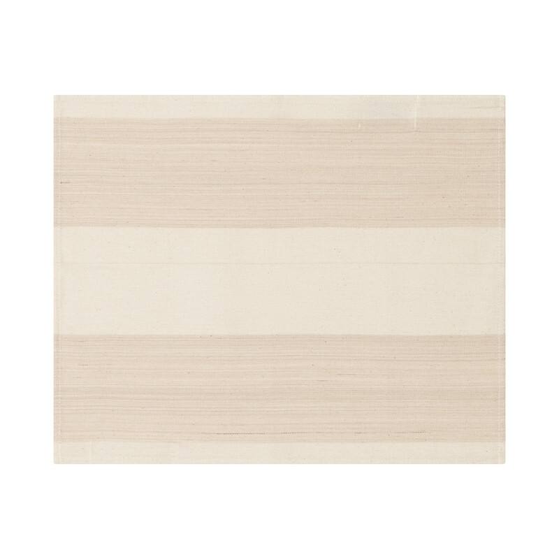 French Home Set of 4 Cream and Tan Striped Placemats