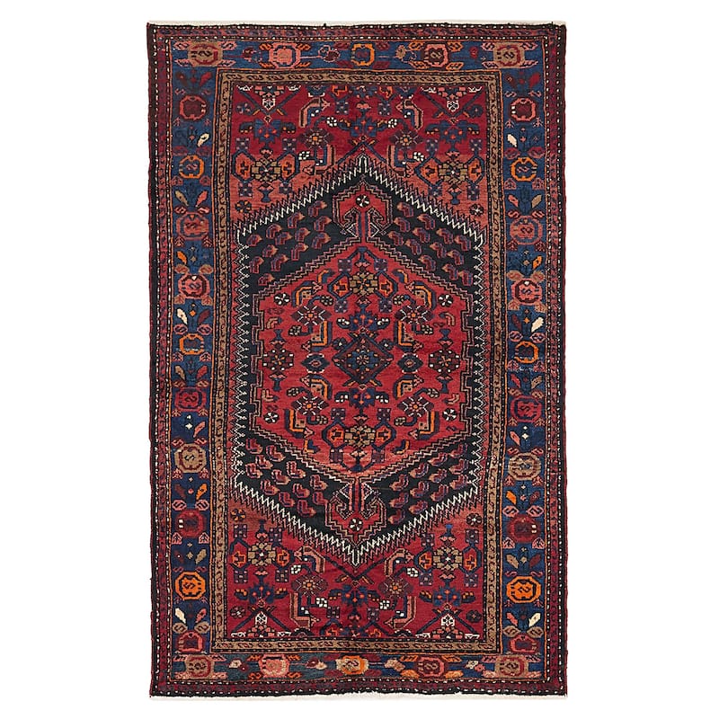 ECARPETGALLERY Hand-knotted Andelz Red Wool Rug - 4'4 x 7'0