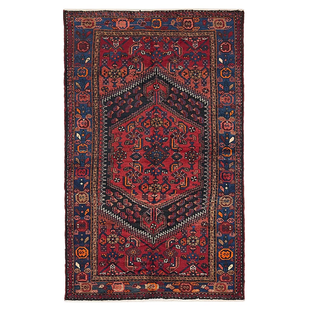 ECARPETGALLERY Hand-knotted Andelz Red Wool Rug - 4'4 x 7'0