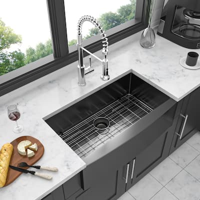 Farmhouse Stainless Steel 16 gauge Apron Front Kitchen Sink