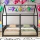 preview thumbnail 2 of 7, Kids and Baby Twin Size Metal House Platform Beds,Two Shared Beds For Home