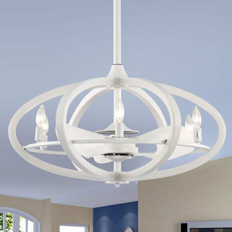 Torge Matte White 29-Inch 3-Blade Lighted Ceiling Fan (Includes Remote)