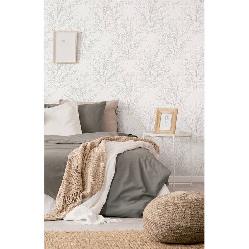 Seabrook Designs Winter Branches Non-Woven Unpasted Wallpaper - 20.9 in. W x 33 ft. L