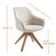preview thumbnail 9 of 28, Art Leon Swivel Dining Chairs with Wood Legs (Set of 2)
