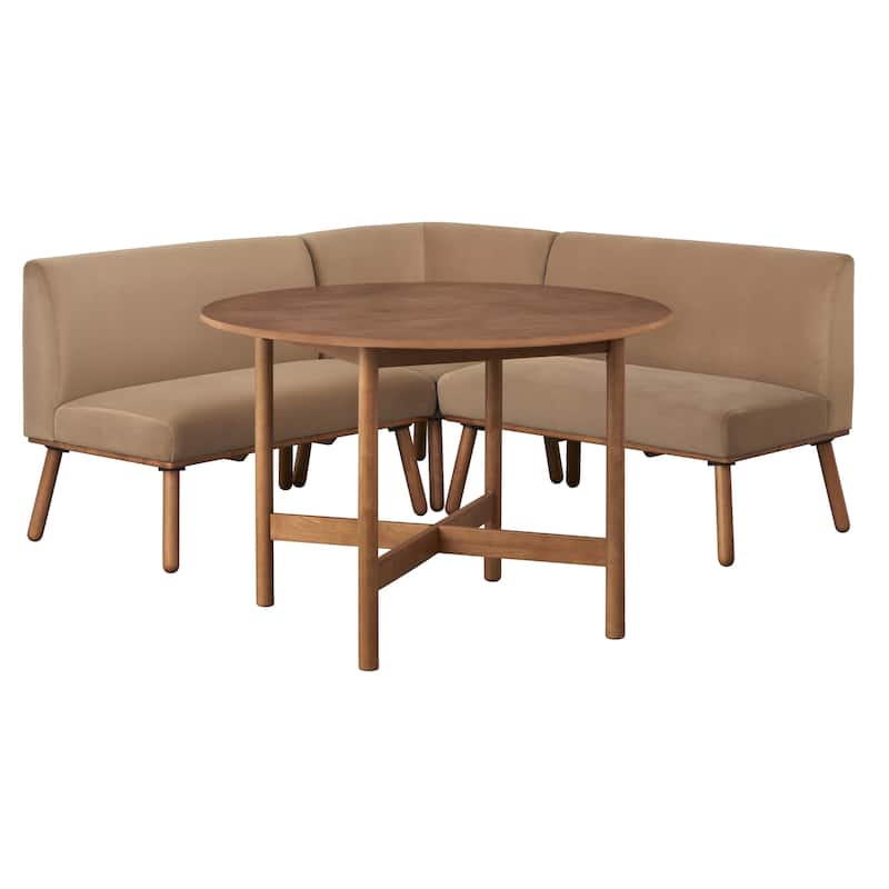 Lifestorey Gather 4-Piece Nook Banquette Set