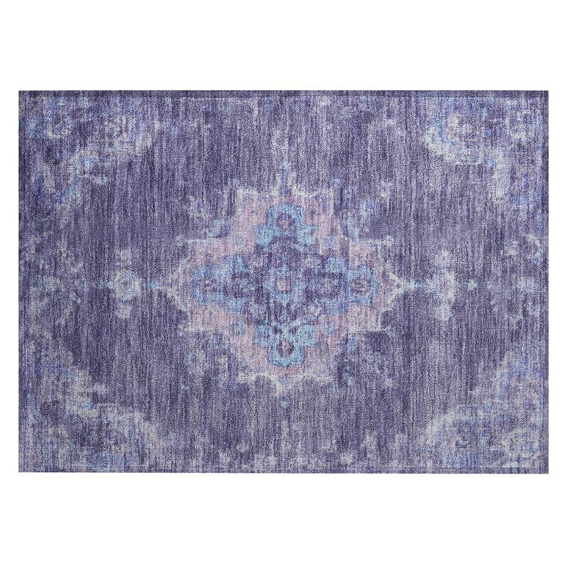 Machine Washable Indoor/ Outdoor Traditional Tabriz Chantille Rug