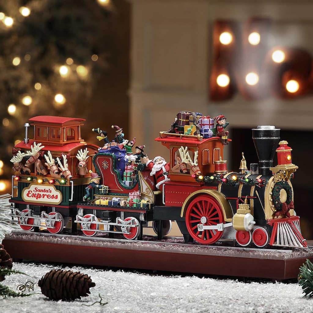 16.75" Animated Santa's Express
