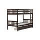 preview thumbnail 30 of 58, Rubber Wood Bunk Bed Frame with 2 Drawers,Convertible into 2 Beds