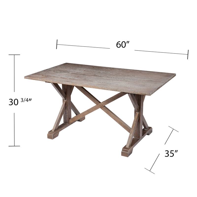 SEI Furniture Oriaga Farmhouse Trestle Dining Table