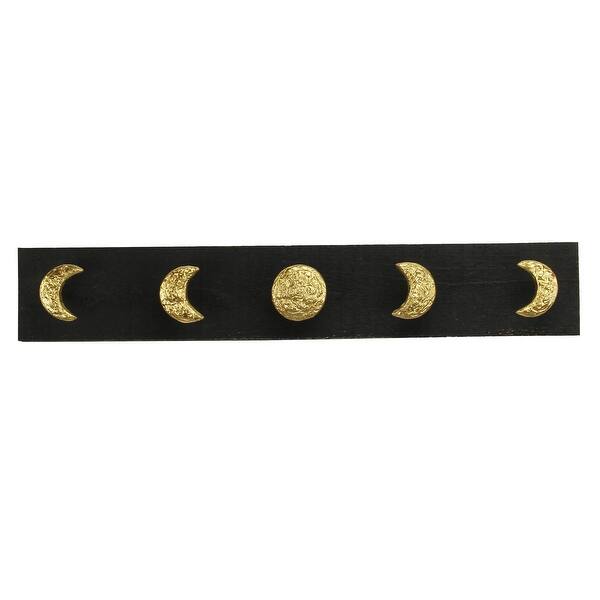slide 2 of 5, Offex Kalends Gold Moon Phase Hook Coat Hanger with 5 Hooks - 23.75"Lx3"Wx4"H