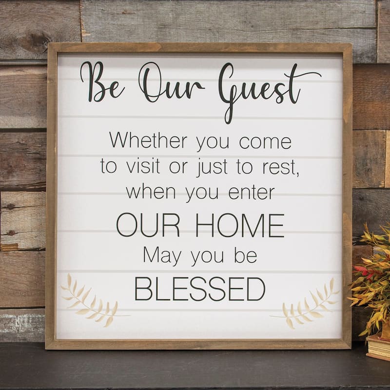 Be Our Guest Framed Sign