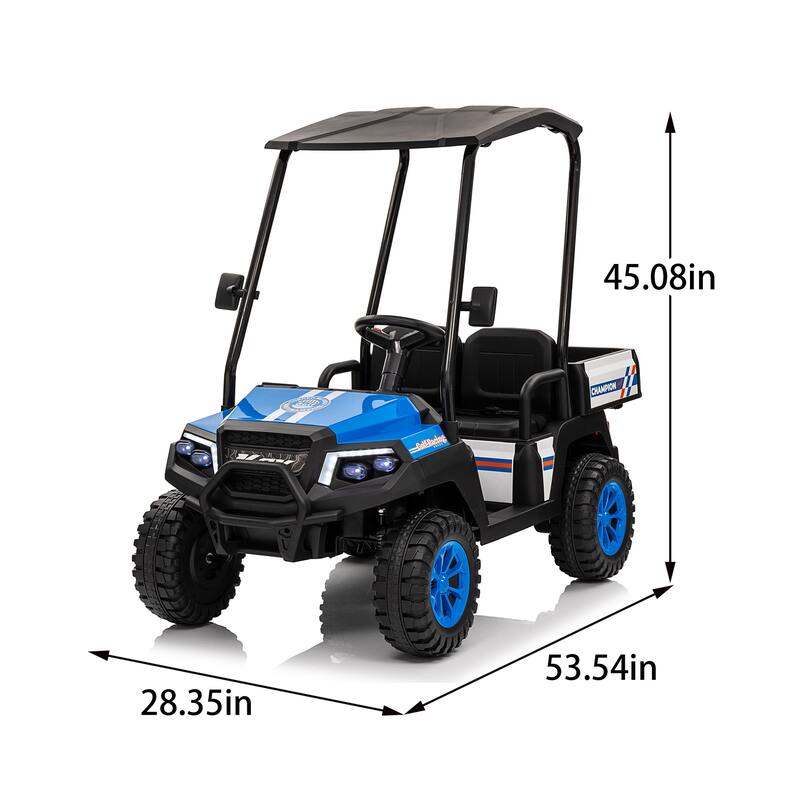 24V Kids Electric Ride-On Track with Dual Seats, Remote Control, Bluetooth Audio, and 4-Wheel Suspension
